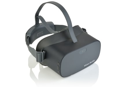 virtual reality style headsetfront facing camera