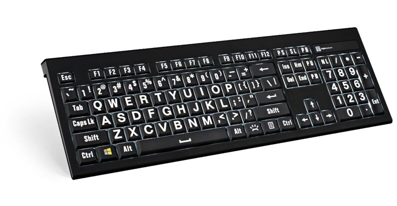 Astra Large Print Backlit Keyboard